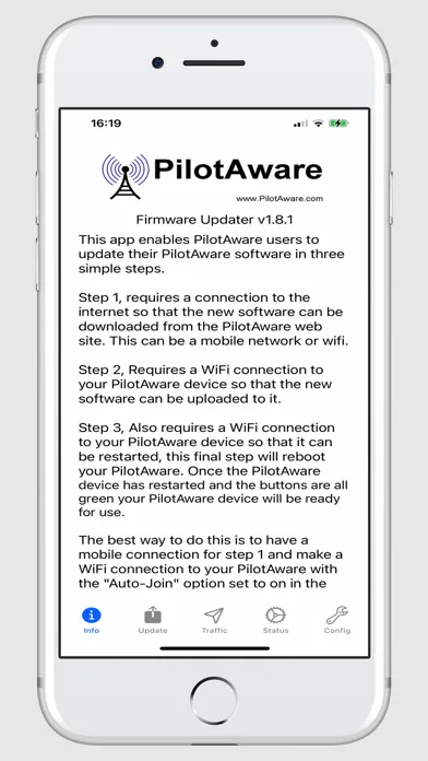Скриншоты PilotAware Firmware Updater