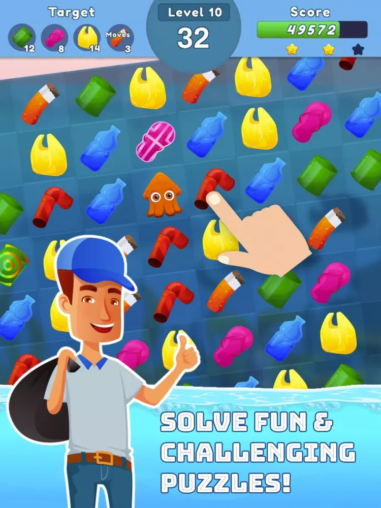 Tangkapan layar Ocean Sweep: A Match 3 Game iPad 