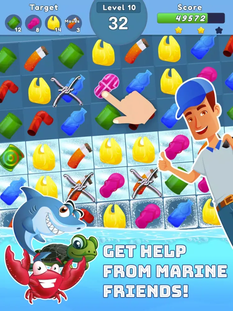 Tangkapan layar Ocean Sweep: A Match 3 Game iPad 