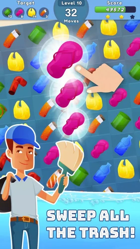 Tangkapan layar Ocean Sweep: A Match 3 Game