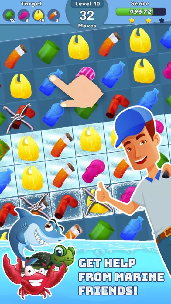 Tangkapan layar Ocean Sweep: A Match 3 Game