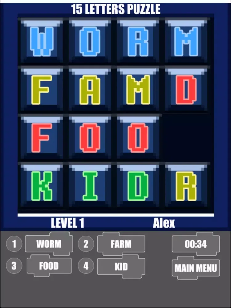 Captures d'écran de Four Words Puzzle HD iPad 