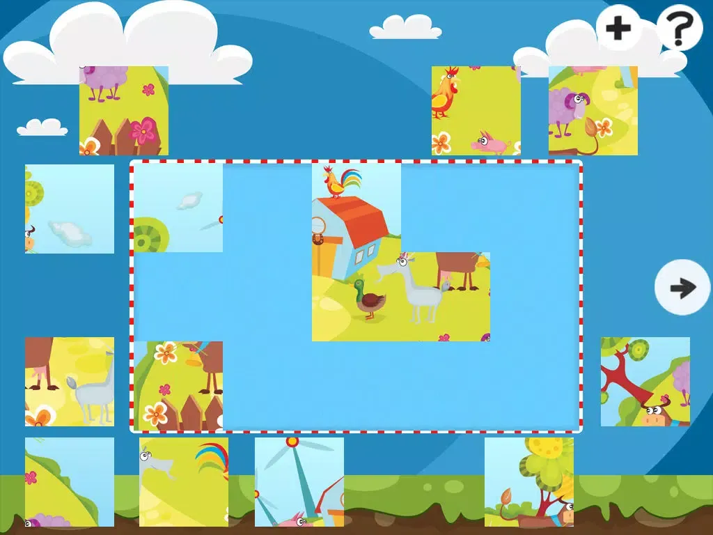 Tangkapan skrin Farm Puzzles - Animals jigsaw puzzle game for children and parents with the world of the barn iPad 