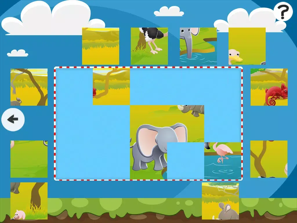 Safari Puzzles - Animals jigsaw puzzle game for children and parents with the world of the savannah iPad  Screenshots