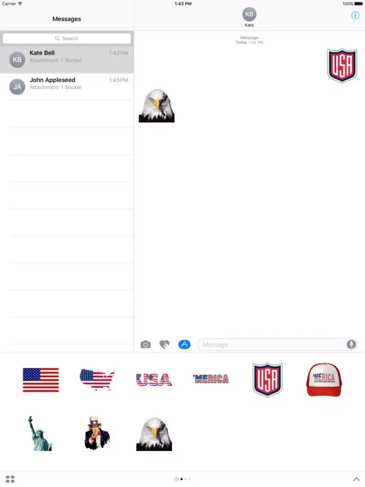 USA Emoji Stickers - Merica iPad  Ekran Görüntüleri
