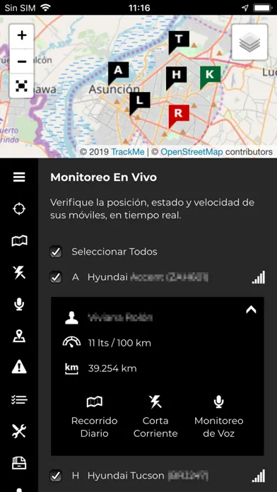Zrzuty ekranu Tapé GPS