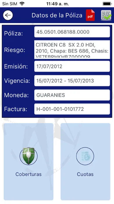 Captures d'écran de AESA Seguros