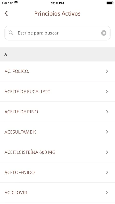 Capturas de tela do Indufar Vademécum
