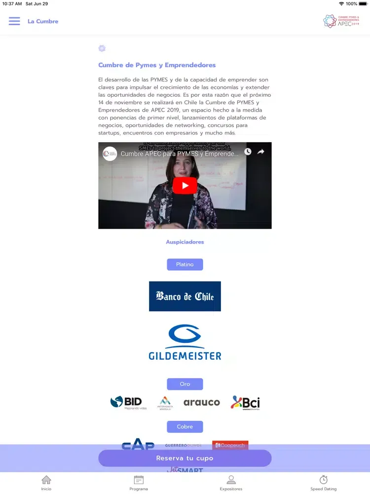 Cumbre Pymes y Emprendedores iPad  سکرین شاٹس