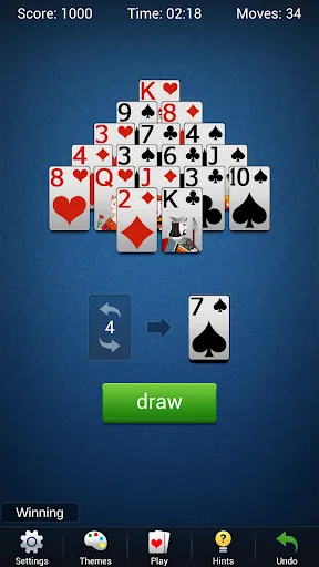 Tangkapan skrin Pyramid Solitaire - Card Games