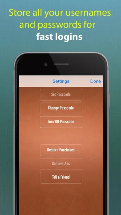 Password Manager - A Secret Vault for Your Digital Wallet with Fingerprint & Passcode Screenshots
