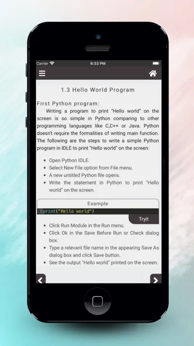 Ảnh chụp màn hình của Python Code Play