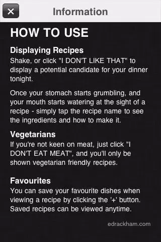 Captures d'écran de What Should I Make For Dinner Tonight?