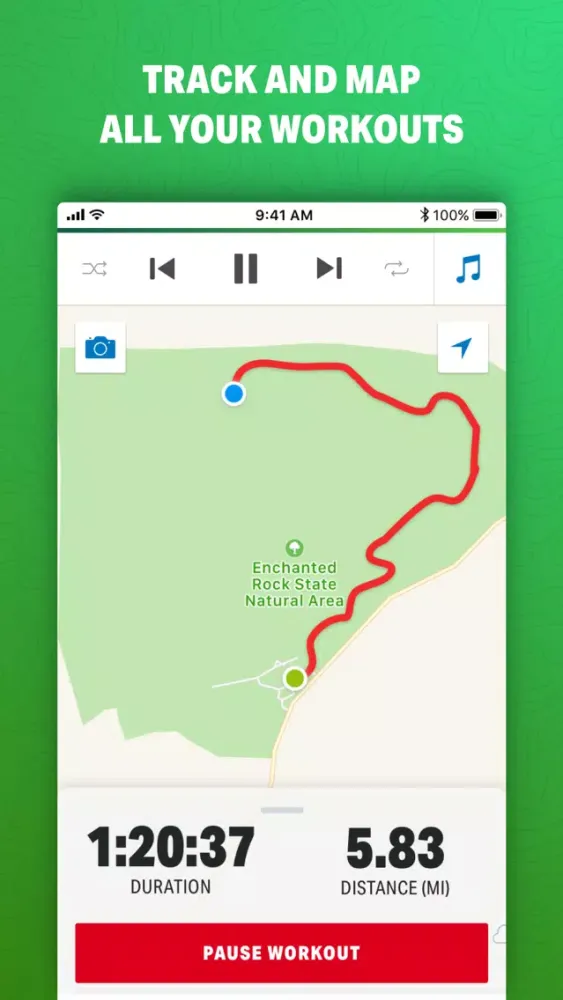Tangkapan skrin Map My Hike by Under Armour