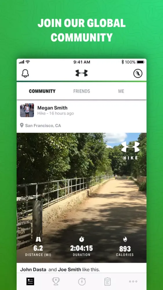 Tangkapan skrin Map My Hike by Under Armour