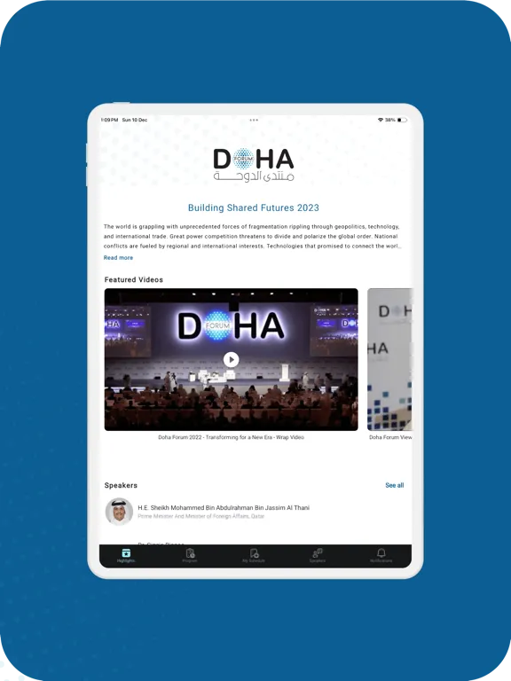 Doha Forum iPad  スクリーンショット