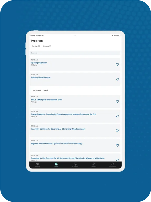 Doha Forum iPad  スクリーンショット