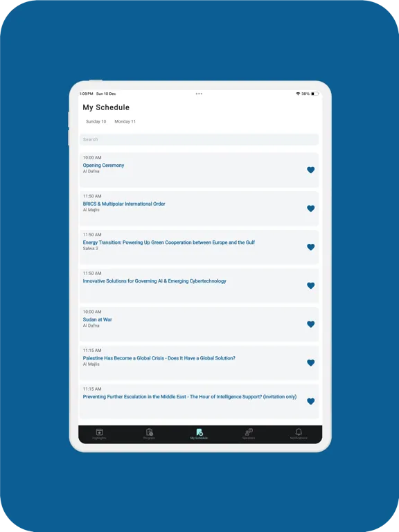Doha Forum iPad  スクリーンショット
