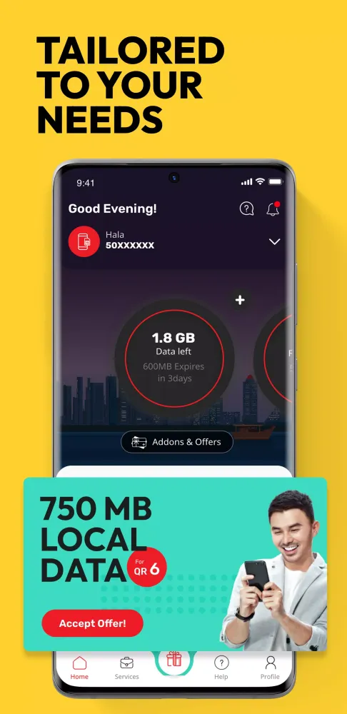 Zrzuty ekranu Ooredoo Qatar