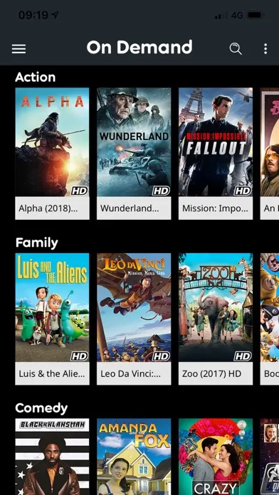 Captures d'écran de Ooredoo TV
