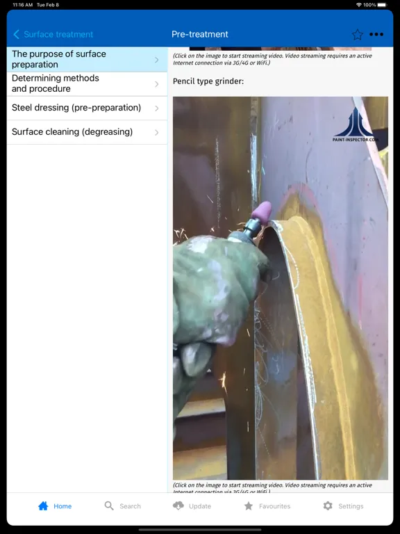Tangkapan skrin FROSIO Inspectors Book iPad 