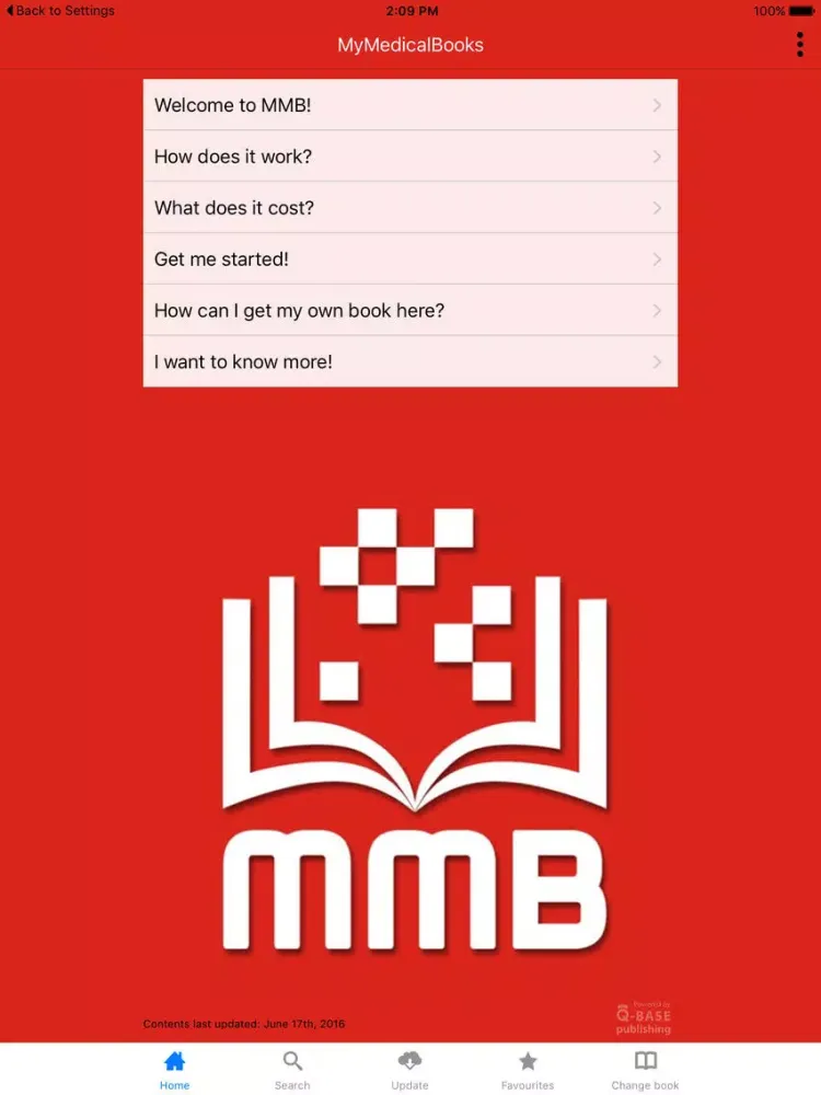 Capturas de tela do MyMedicalBooks iPad 