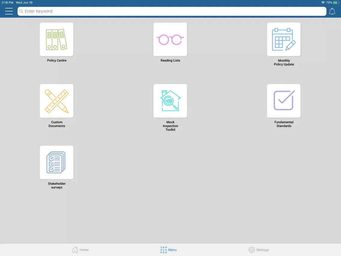 Ảnh chụp màn hình của Quality Compliance Systems iPad 