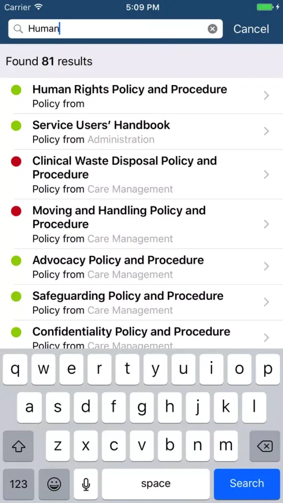Ảnh chụp màn hình của Quality Compliance Systems