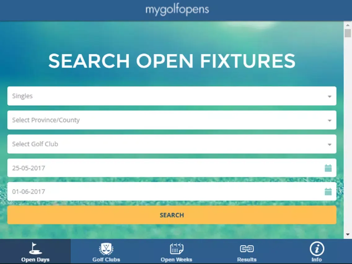 My Golf Opens iPad  Screenshots