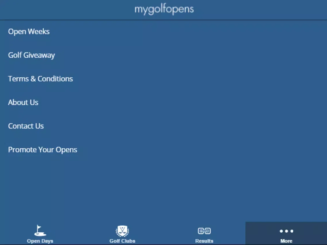 My Golf Opens iPad  Screenshots
