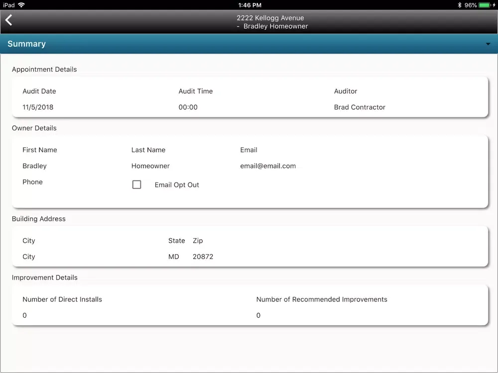 Compass Audit Tool - QHEC iPad  Screenshots