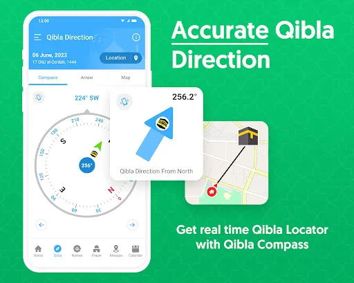Capturas de pantalla de Qibla Compass: Qibla Direction