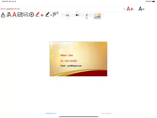 Capturas de pantalla de Business card making iPad 