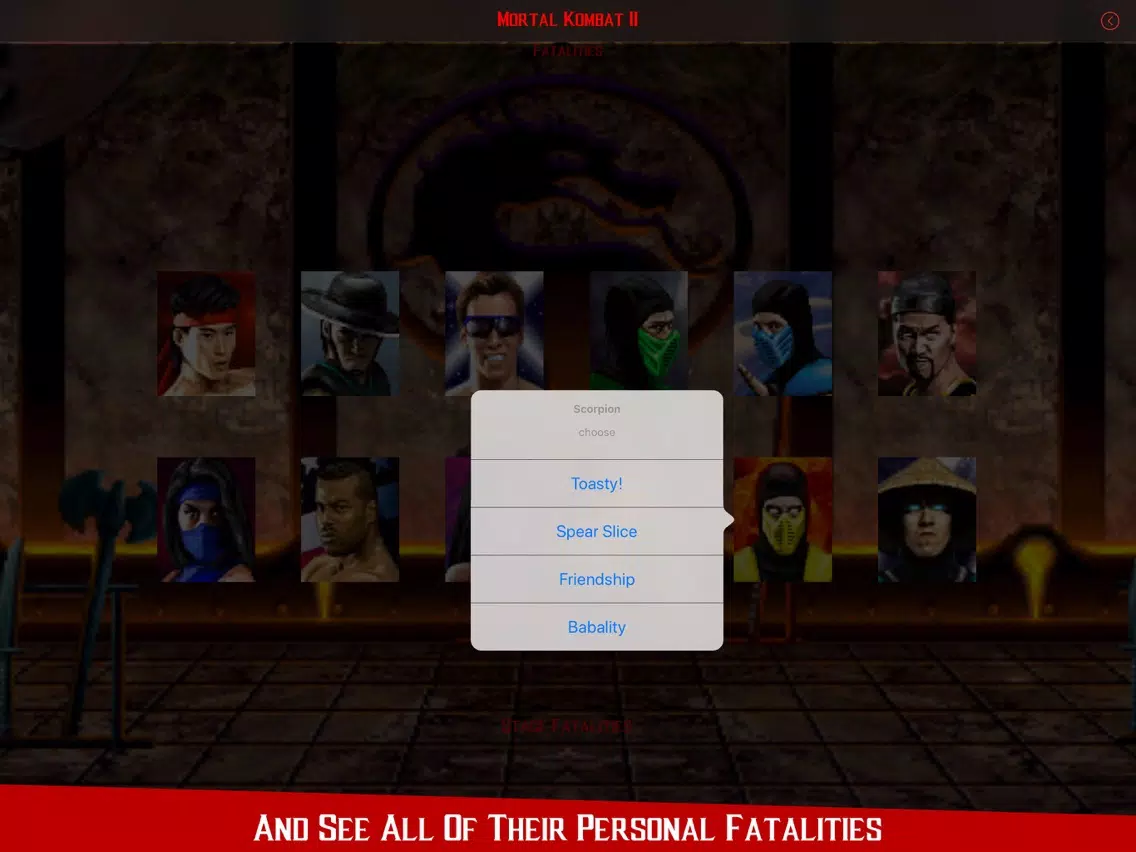 Fatalities of MK iPad  স্ক্রিনশট