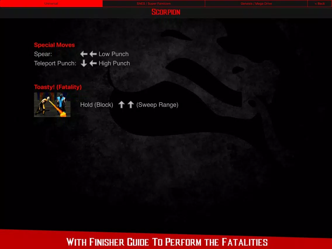 Fatalities of MK iPad  স্ক্রিনশট