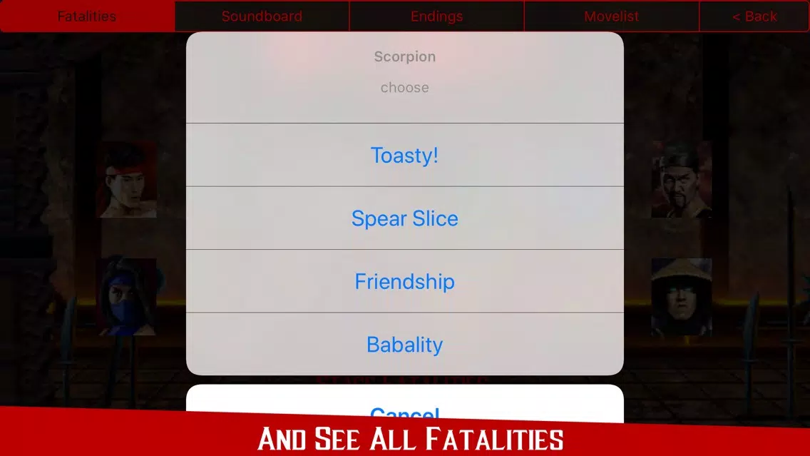 Fatalities of MK স্ক্রিনশট