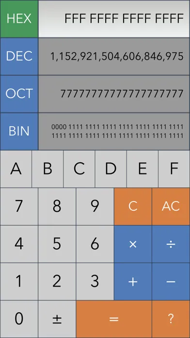 Dev Calc Pro (Hex Dec Oct Bin) Screenshots