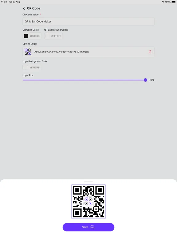 QR & Bar Code Maker iPad  স্ক্রিনশট