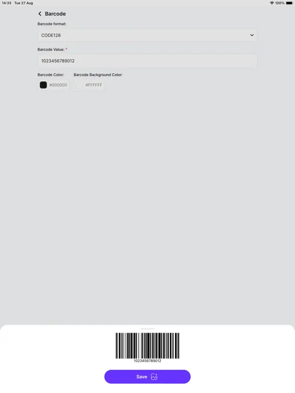 QR & Bar Code Maker iPad  স্ক্রিনশট