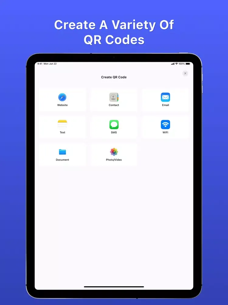 Screenshot di QR Code Scanner, Generator iPad