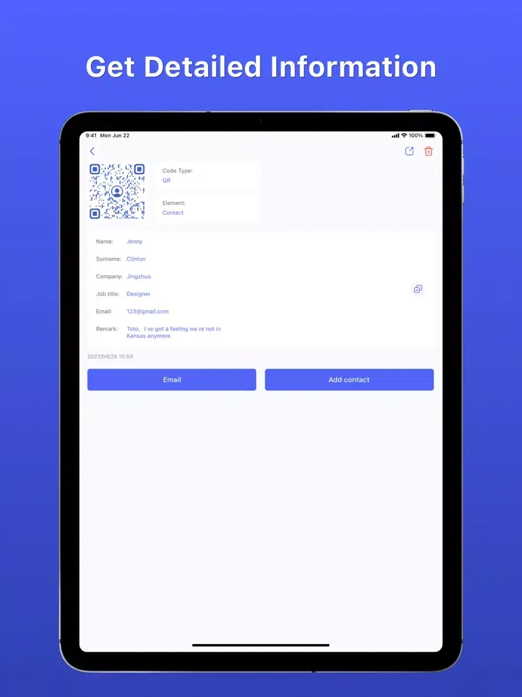 Screenshot di QR Code Scanner, Generator iPad