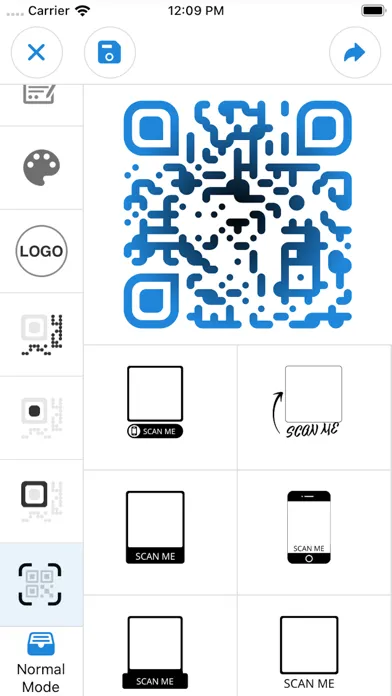 Capturas de tela do QR Cloud