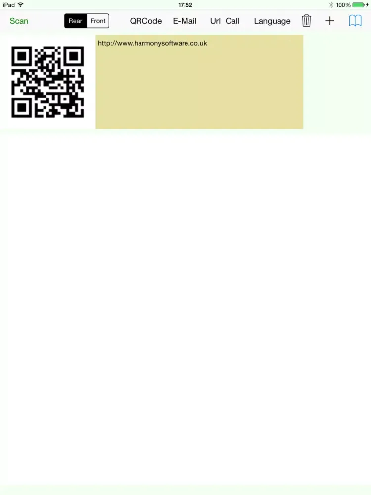 QR-Code and Barcode Scanner & Generator with Control from file option iPad 应用截图