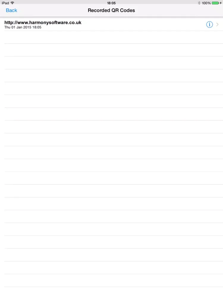 QR-Code and Barcode Scanner & Generator with Control from file option iPad 应用截图