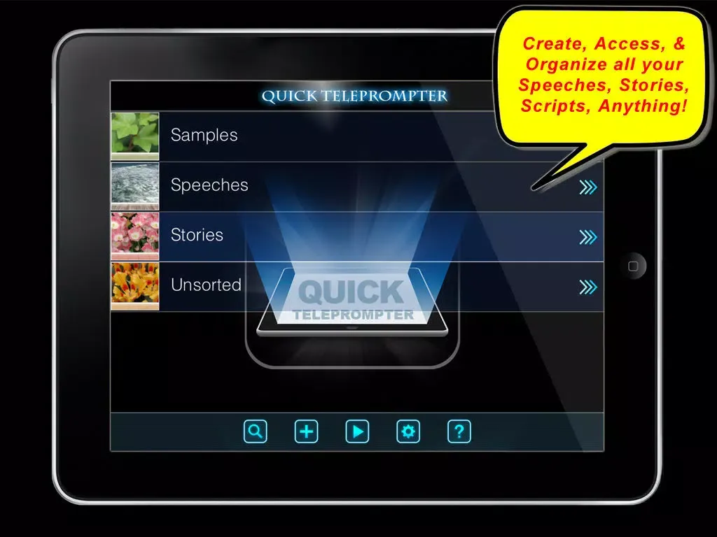 صور Quick Teleprompter iPad 