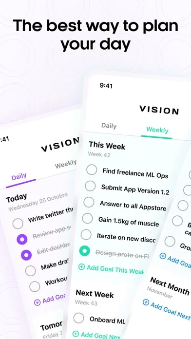 Ảnh chụp màn hình của Weekly Planner - Vision