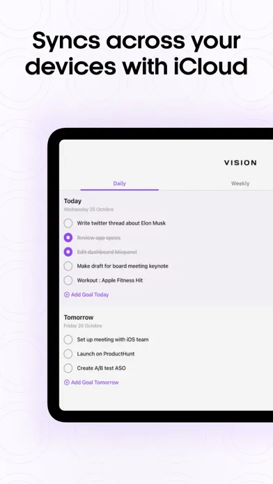 Ảnh chụp màn hình của Weekly Planner - Vision