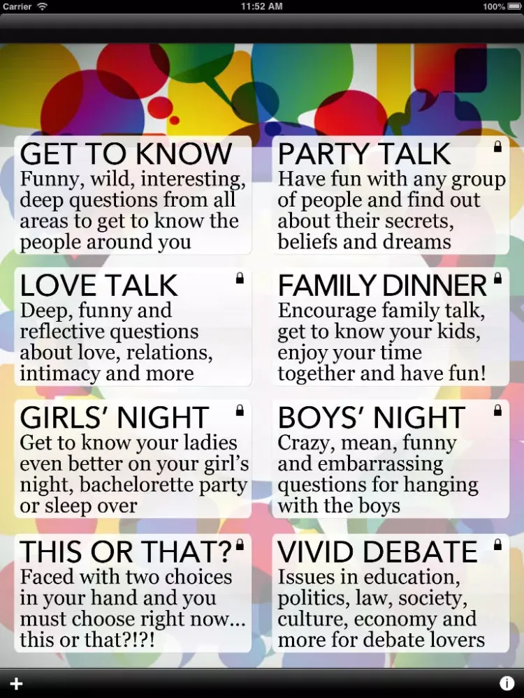 Ảnh chụp màn hình của Conversation Game iPad 