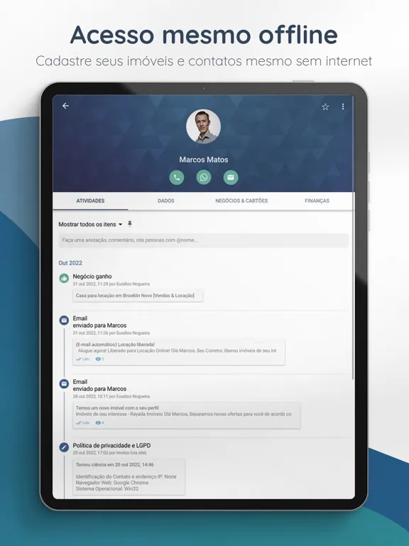 Скриншоты Imobzi - CRM Imobiliário iPad 