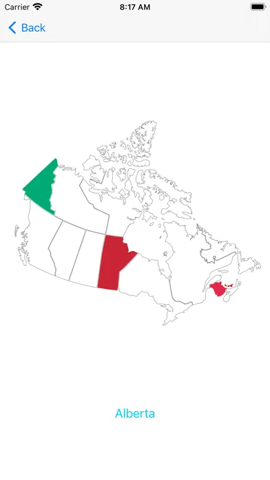 Tangkapan layar Canada Provinces Geo Quiz